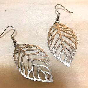 925 Silver Leaf Earrings